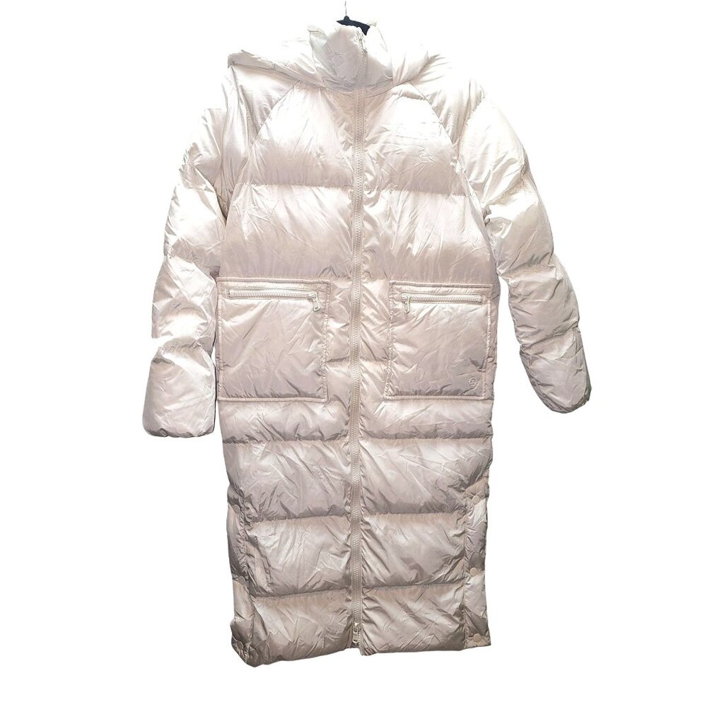 Calia Women's Outerwear Longline Snap Hooded Puffer Jacket, NWOT, Sz XS - Picture 2 of 10